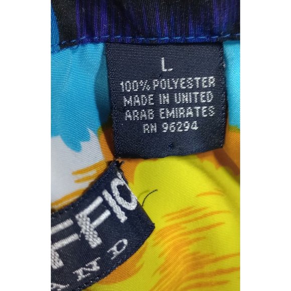 Box Office Island Men's Aloha Blue Hawaiian Shirt Size L Surfer Excellent Cond - Picture 6 of 12